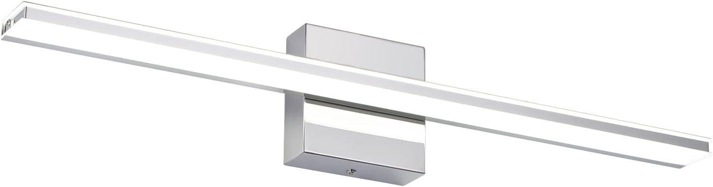 24-Inch Chrome LED Vanity Light with Acrylic Shade