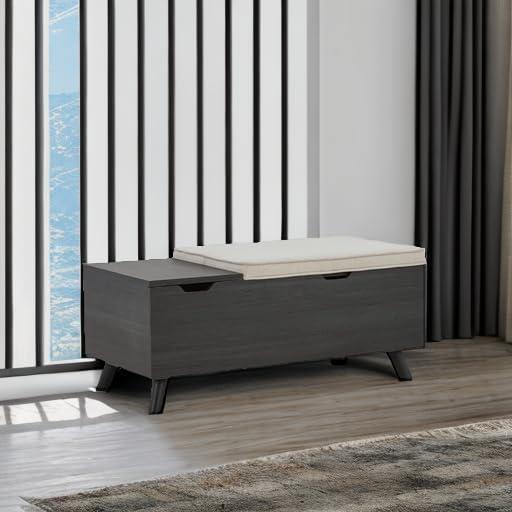 Loon Peak® Kadira Polyester Upholstered Storage Bench
