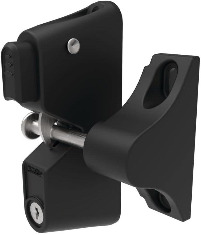 Barrette Outdoor Living Barrette Outdoor Living Black Aluminum Gate Latch for Posts