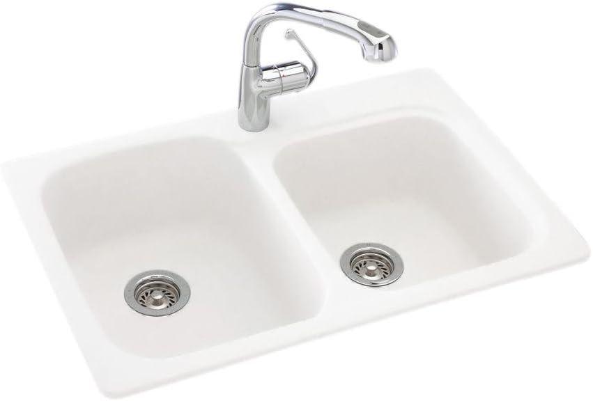 33'' L Drop-In Double Bowl Swanstone Kitchen Sink