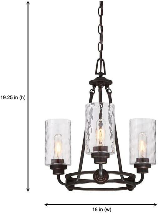 Designers Fountain - Gramercy Park - Three Light Chandelier-Old English Bronze