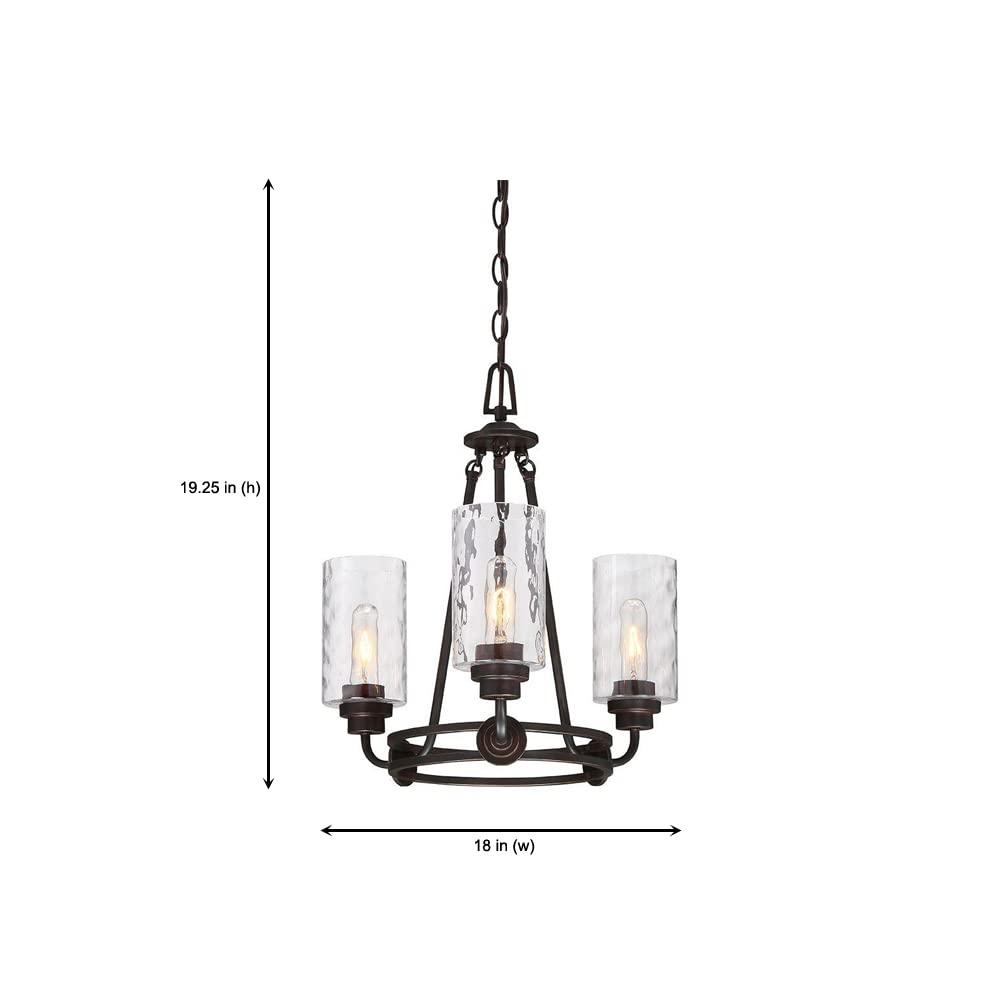 Designers Fountain - Gramercy Park - Three Light Chandelier-Old English Bronze