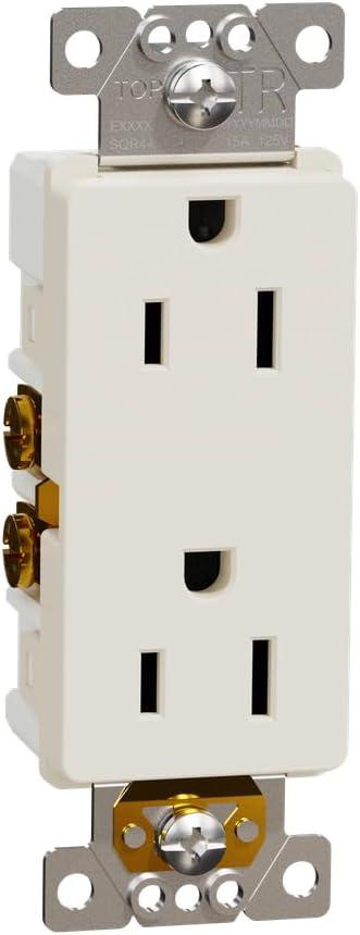 X Series Light Almond Tamper Resistant Duplex Receptacle Outlet