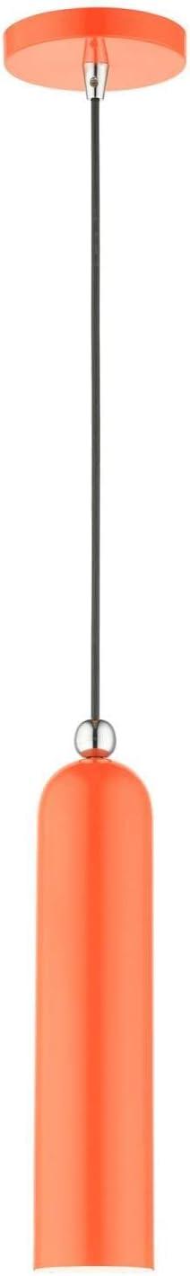 Livex Lighting Ardmore 1 - Light Pendant in  Shiny Orange