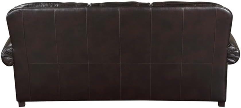 Lexicon Milford Faux Leather 2-Piece Upholstered Sofa Set in Brown
