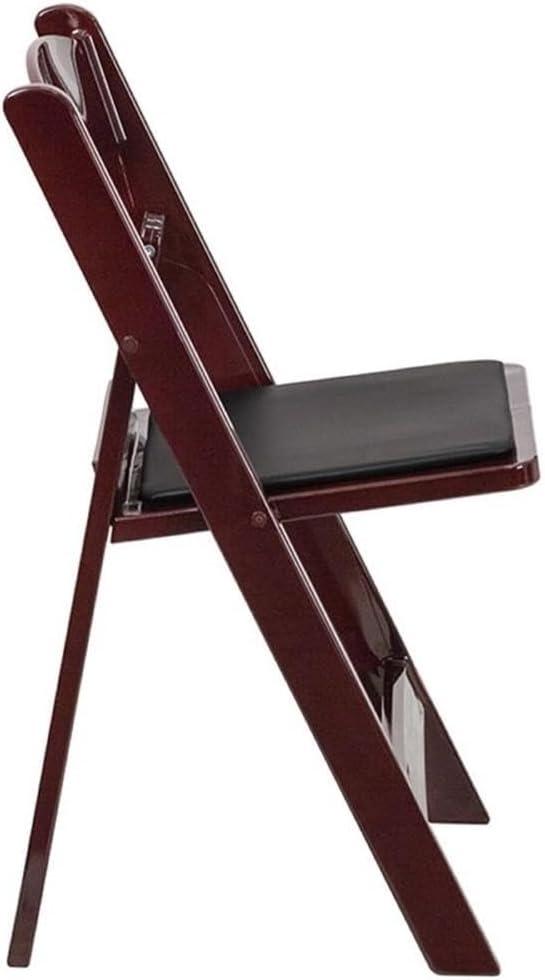 Flash Furniture Hercules Folding Chair - Red Mahogany Resin - 2 Pack 800LB Weight Capacity Comfortable Event Chair - Light Weight Folding Chair