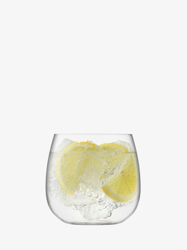 Clear Recyclable Stemless Wine Glass Set of 4