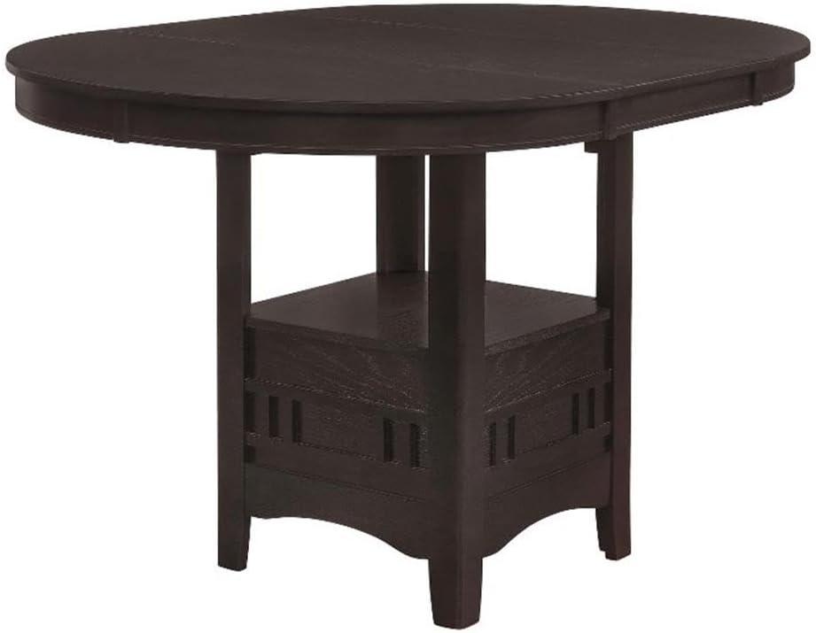 Coaster Lavon Transitional Wood Oval Counter Height Table Espresso