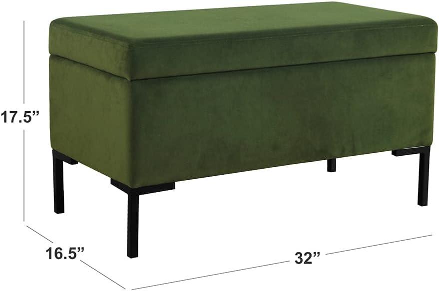 Medium Storage Bench with Metal Legs - HomePop