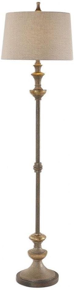 Uttermost Vetralla 66 1/2" Silver and Bronze Traditional Floor Lamp