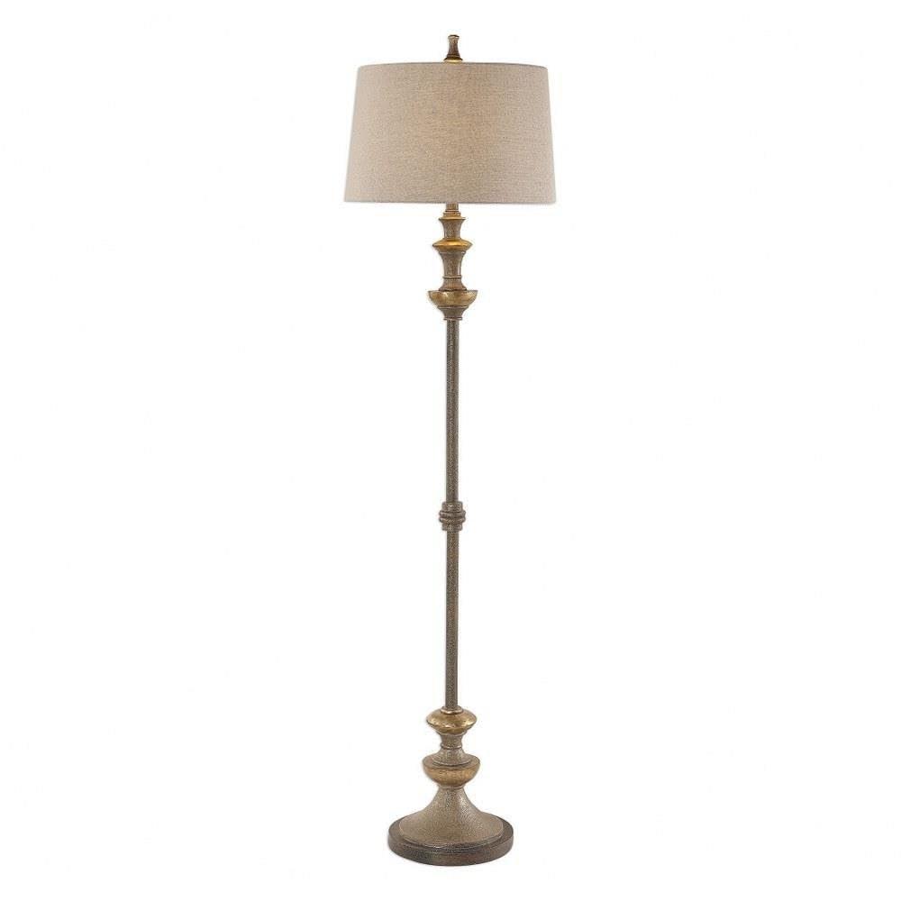 Uttermost Vetralla 66 1/2" Silver and Bronze Traditional Floor Lamp