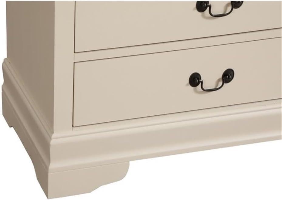 Glory Furniture Louis Phillipe 5 Drawer Chest in Beige