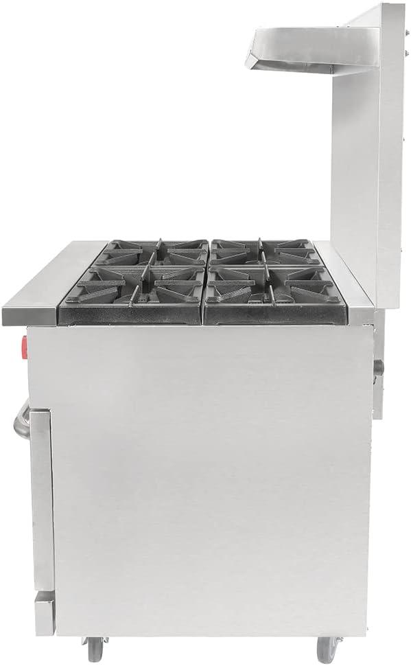 MoTak 24" Stainless Steel Commercial Gas Range with Standard Oven
