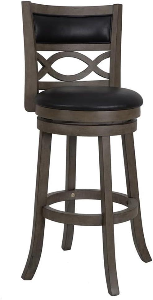 New Classic Furniture Manchester 29" Wood Bar Stool in Olive Gray/Black