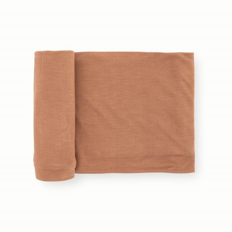 Terracotta Stretch Knit Baby Swaddle Blanket