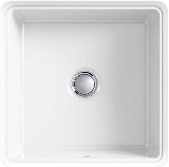 Verticyl Vitreous China Square Undermount Bathroom Sink with Overflow