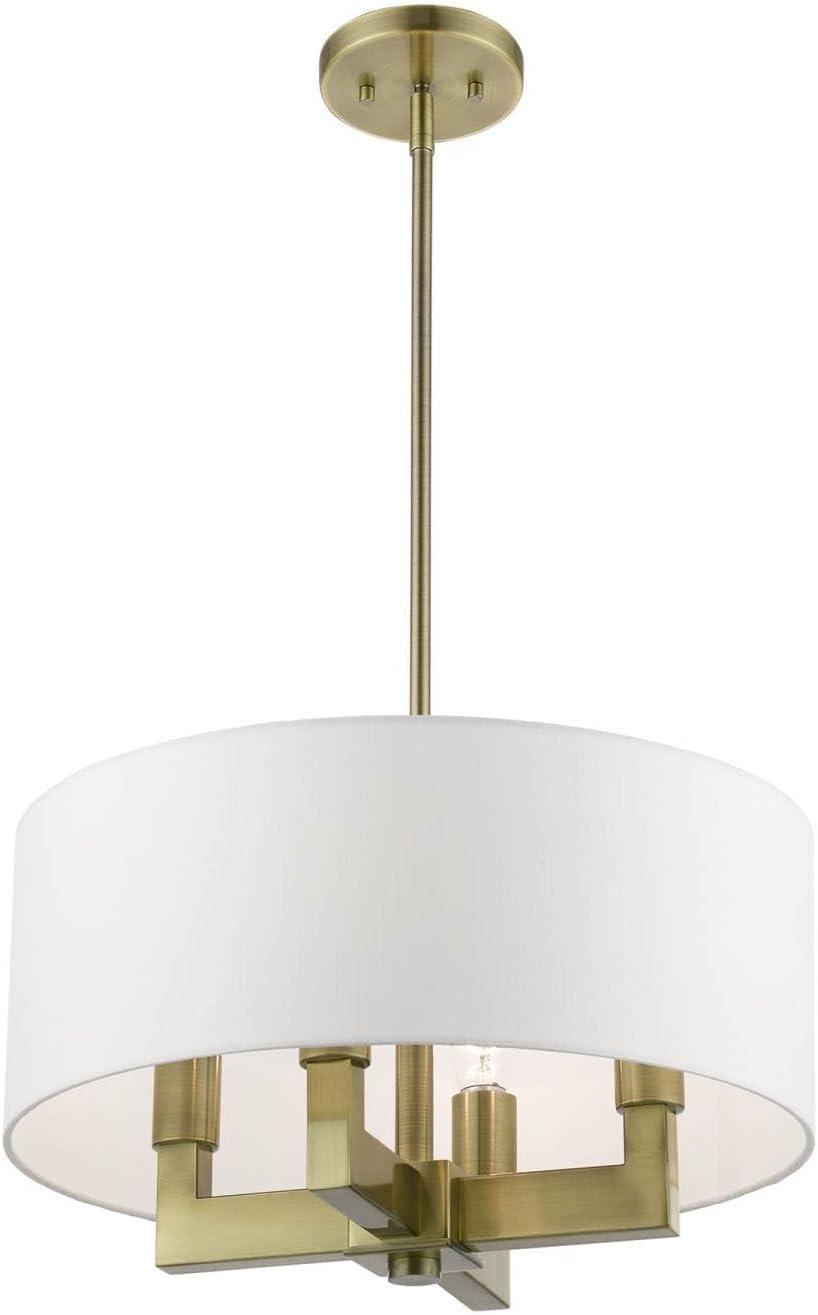Livex Lighting Cresthaven 4 - Light Chandelier in  Antique Brass