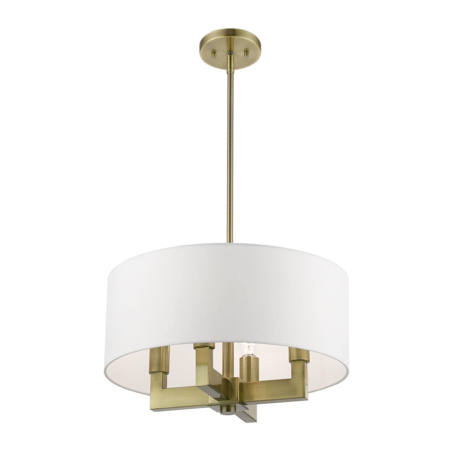 Livex Lighting Cresthaven 4 - Light Chandelier in  Antique Brass