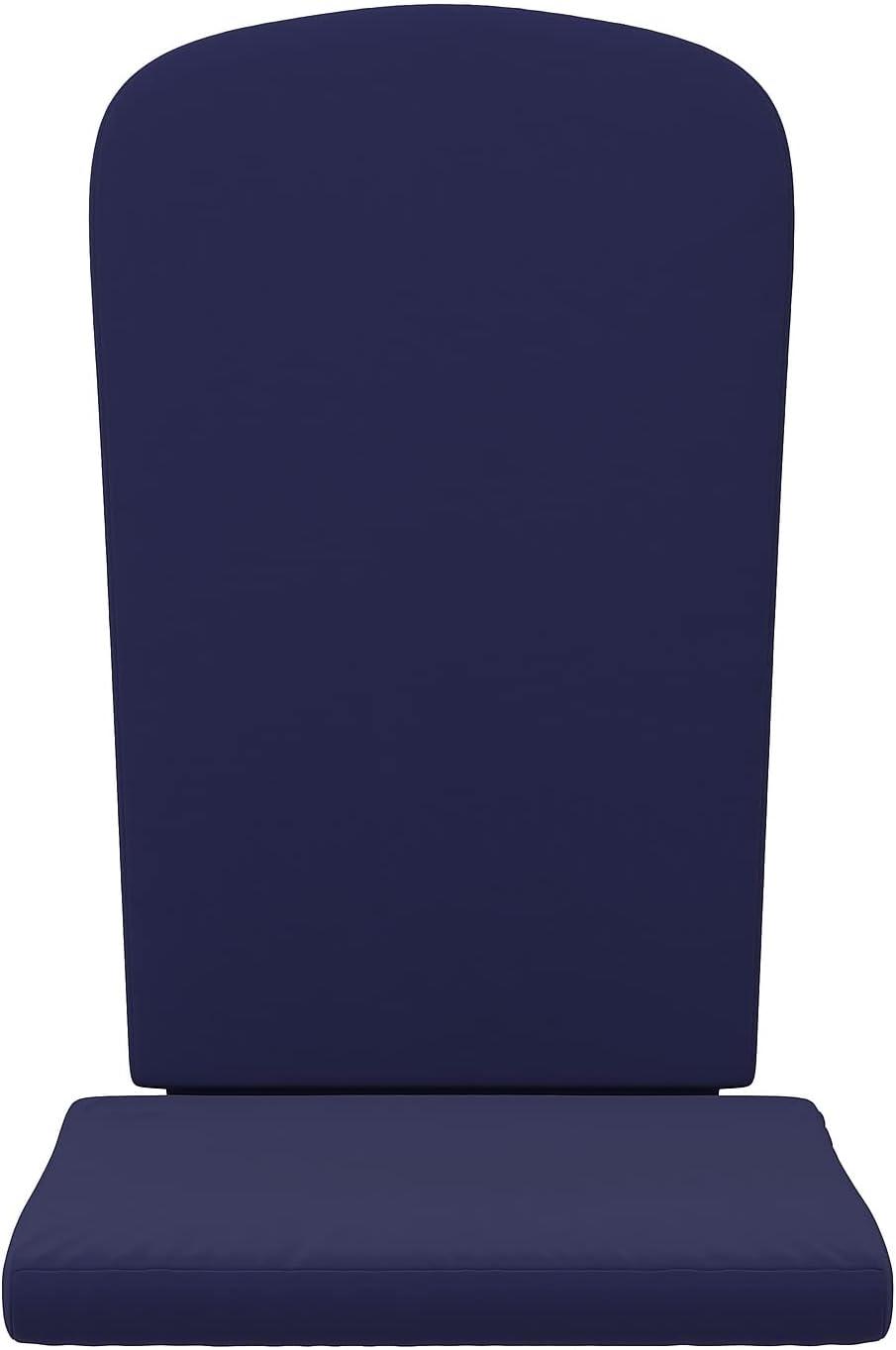 Flash Furniture Charlestown Set of 2 All Weather Indoor/Outdoor High Back Adirondack Chair Cushions, Patio Furniture Replacement Cushions - Blue