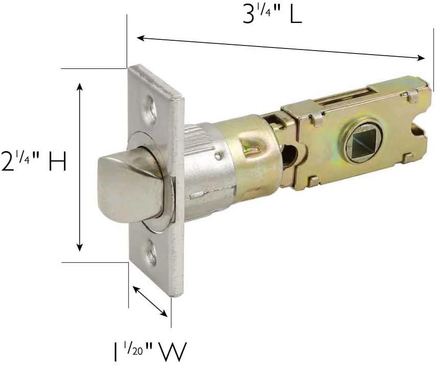 Satin Nickel Universal Passage Latch for Left or Right Hand Doors