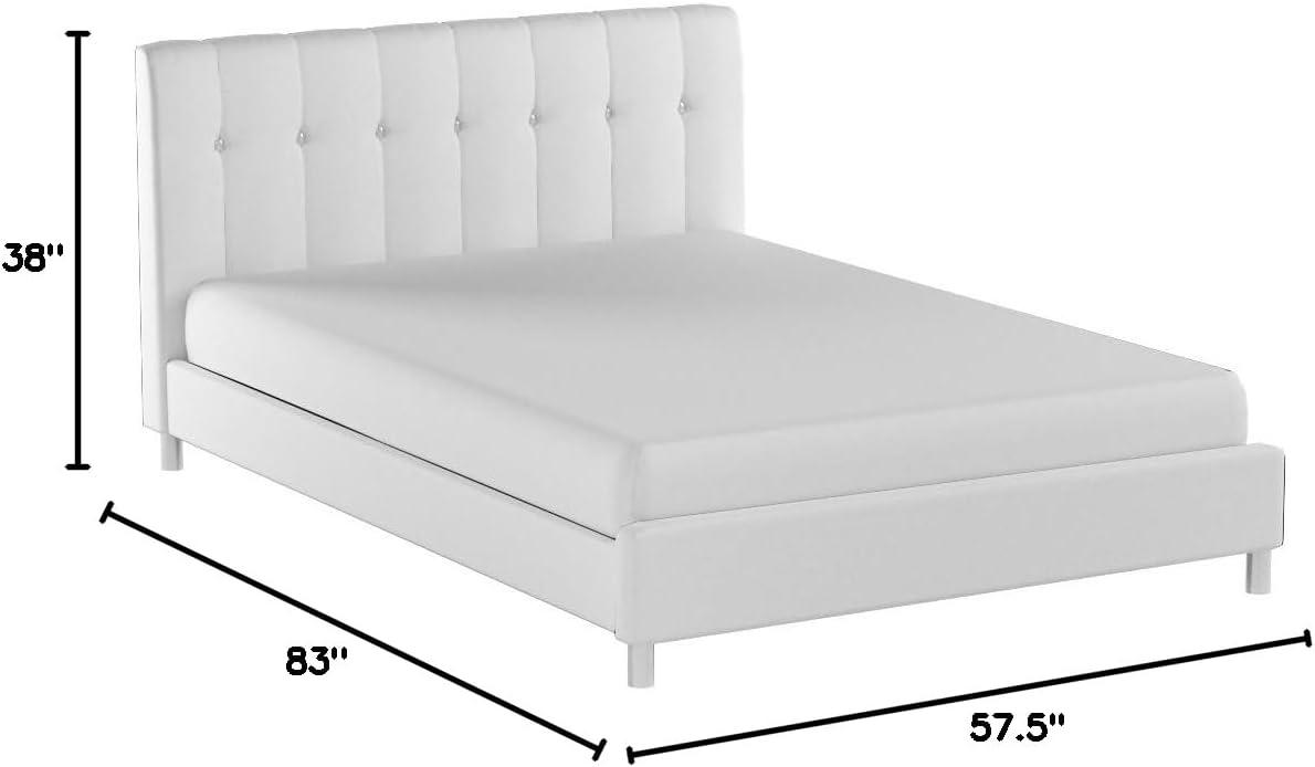 Baxton Studio Vino Modern Bed with Upholstered Platform Bed, Multiple sizes, Multiple Colors