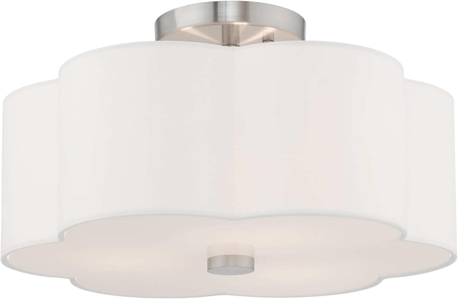 Livex Lighting Chelsea 3 - Light Flush Mount in  Brushed Nickel