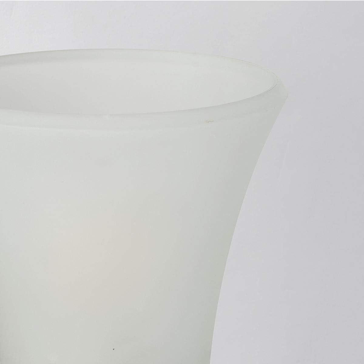 Progress Lighting Classic 4-Light Bath Vanity in Brushed Nickel with Bell-Shaped Etched Glass Shades