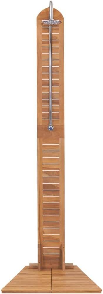 vidaXL Garden Shower Solid Teak 27.6"x29.5"x80.3", 44667