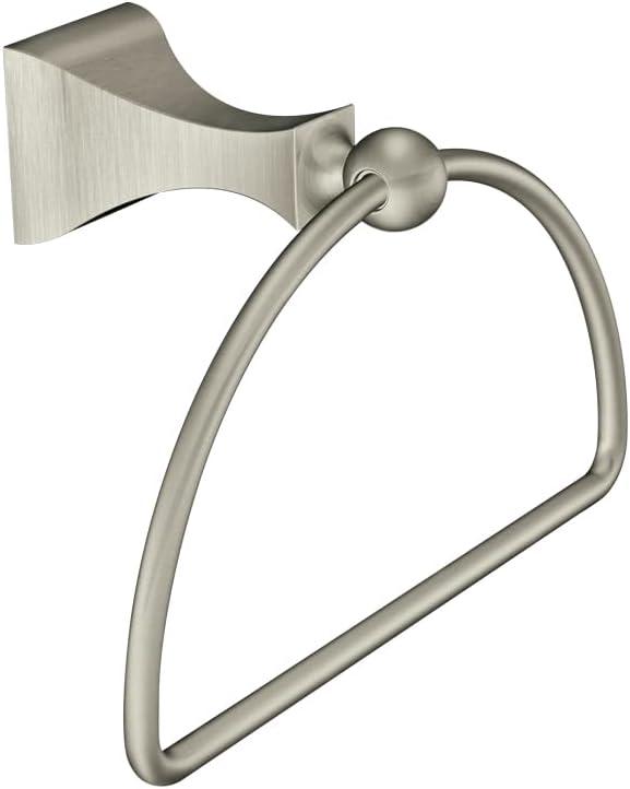 Brushed Nickel Modern Wall Mounted Towel Ring