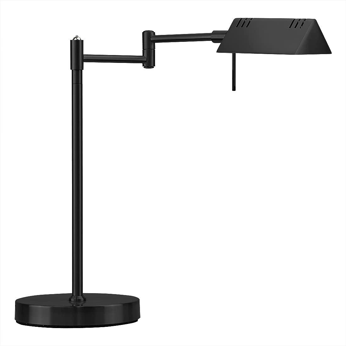 Black Adjustable Metal Pharmacy Swing Arm Desk Lamp