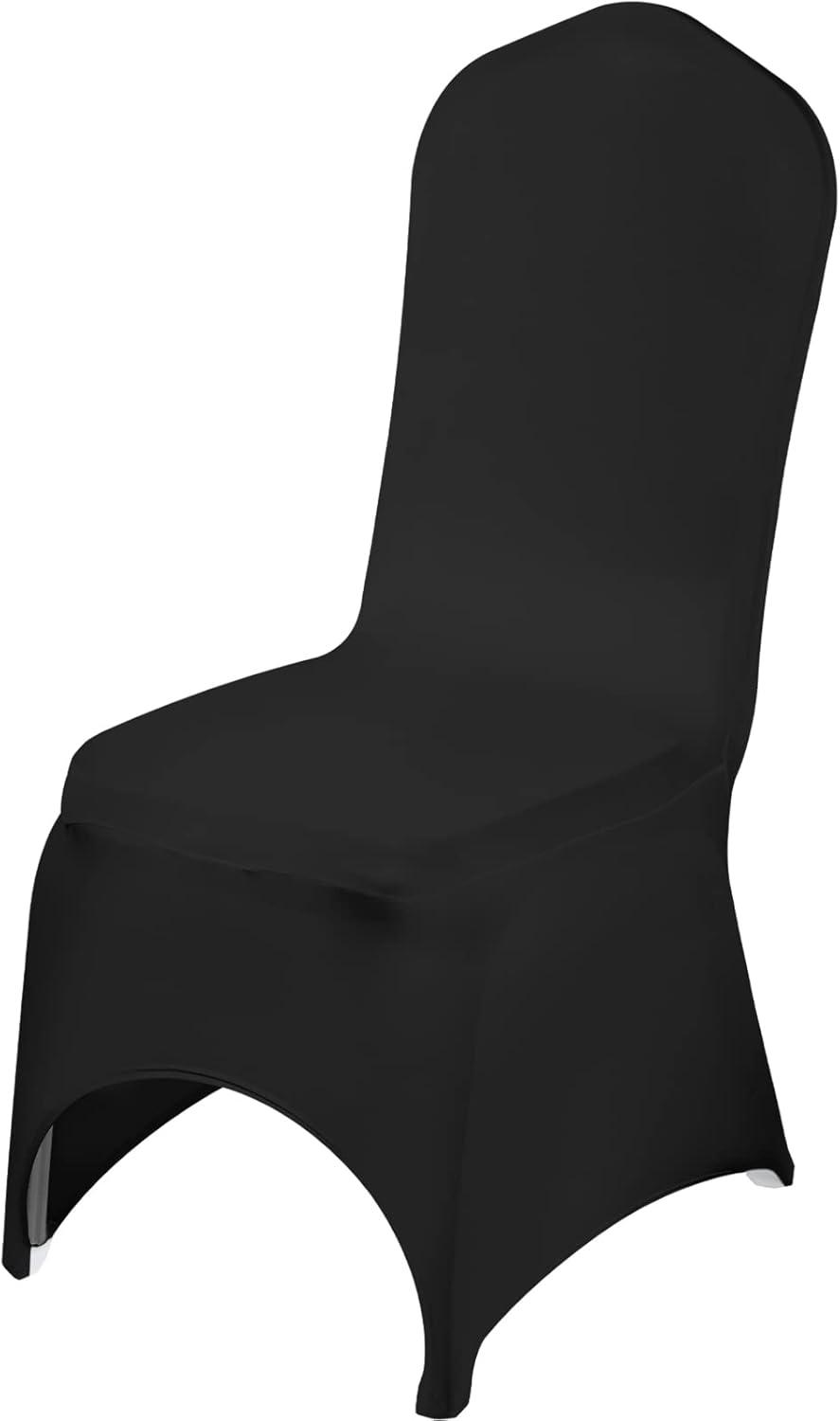 Black Stretch Spandex Dining Chair Covers, Set of 50