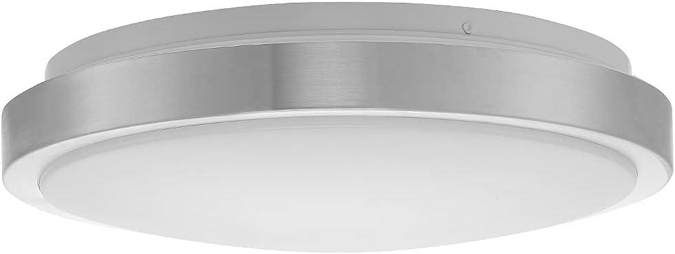 Luvoni by Maxxima 13 in. Smart WiFi LED Round Flush Mount Ceiling Light, Dimmable, CCT 2000K-5000K, 1500 Lumens