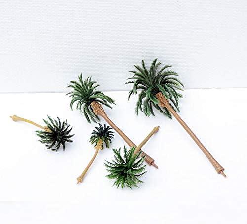 30PCS Mixed Model Trees Coconut Palm Scale Tree Diy Rainforest Scenery Layout