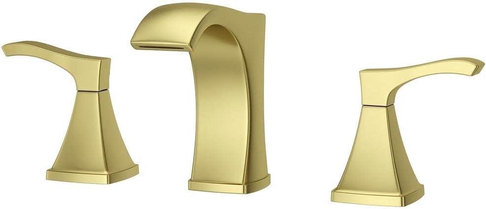 Brushed Gold 8-Inch Widespread Double Handle Bathroom Faucet