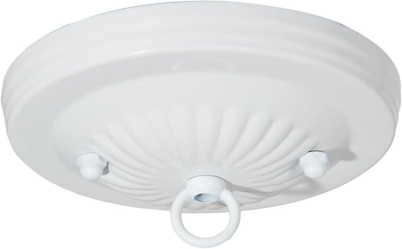 B&P Lamp® Glossy White Finish Steel Canopy Kit, 5-1/8 Inch Diameter