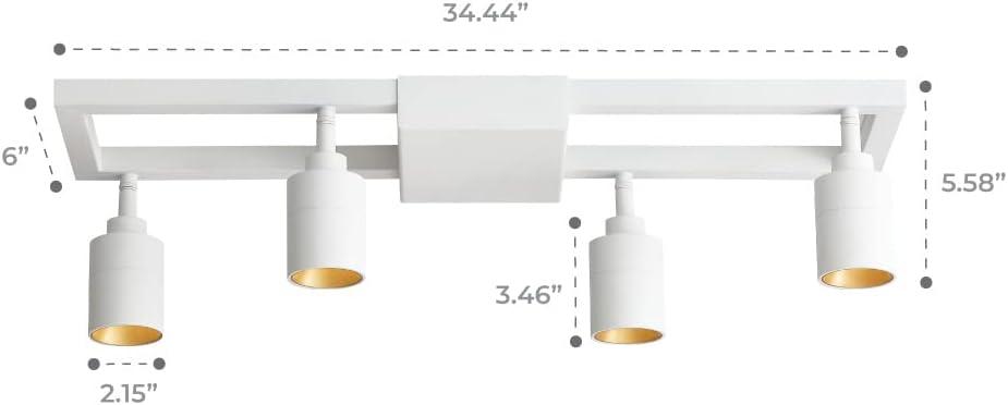 23.4'' 4 -Light Fixed Track Track Kit with Adjustable Head