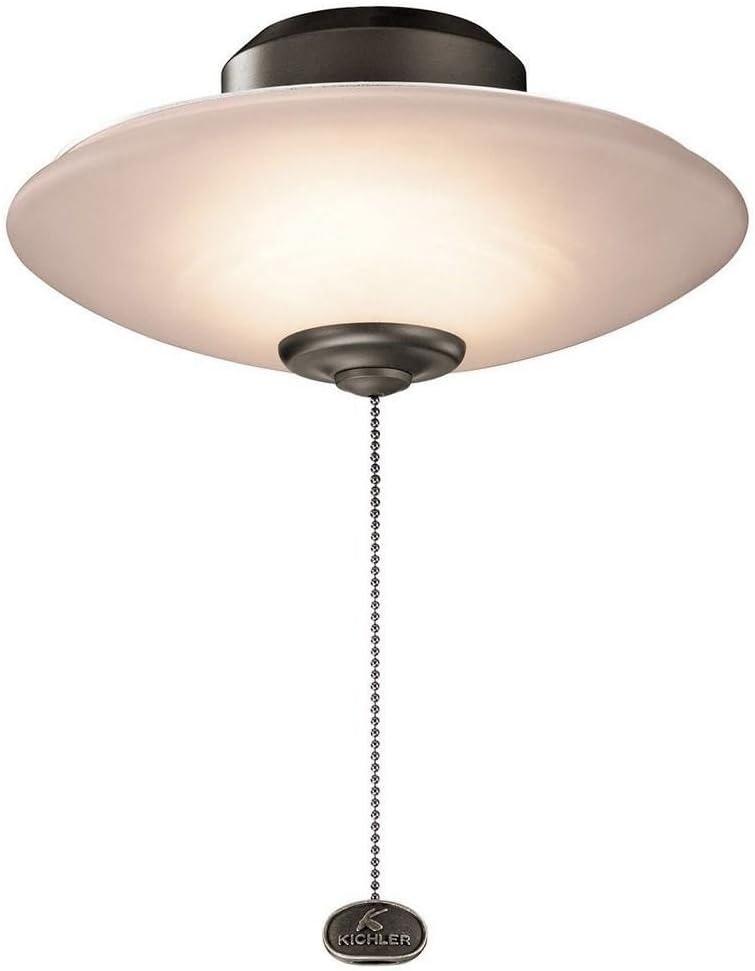 Transitional Low Profile LED Bowl Light Kit in Bronze, Nickel, and Glass