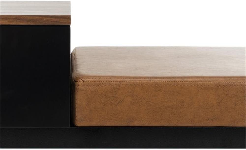 Maruka Bench with Storage - Brown/Brown - Safavieh