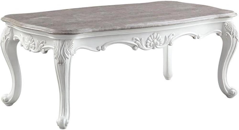 ACME Ciddrenar Coffee Table in Beige and White