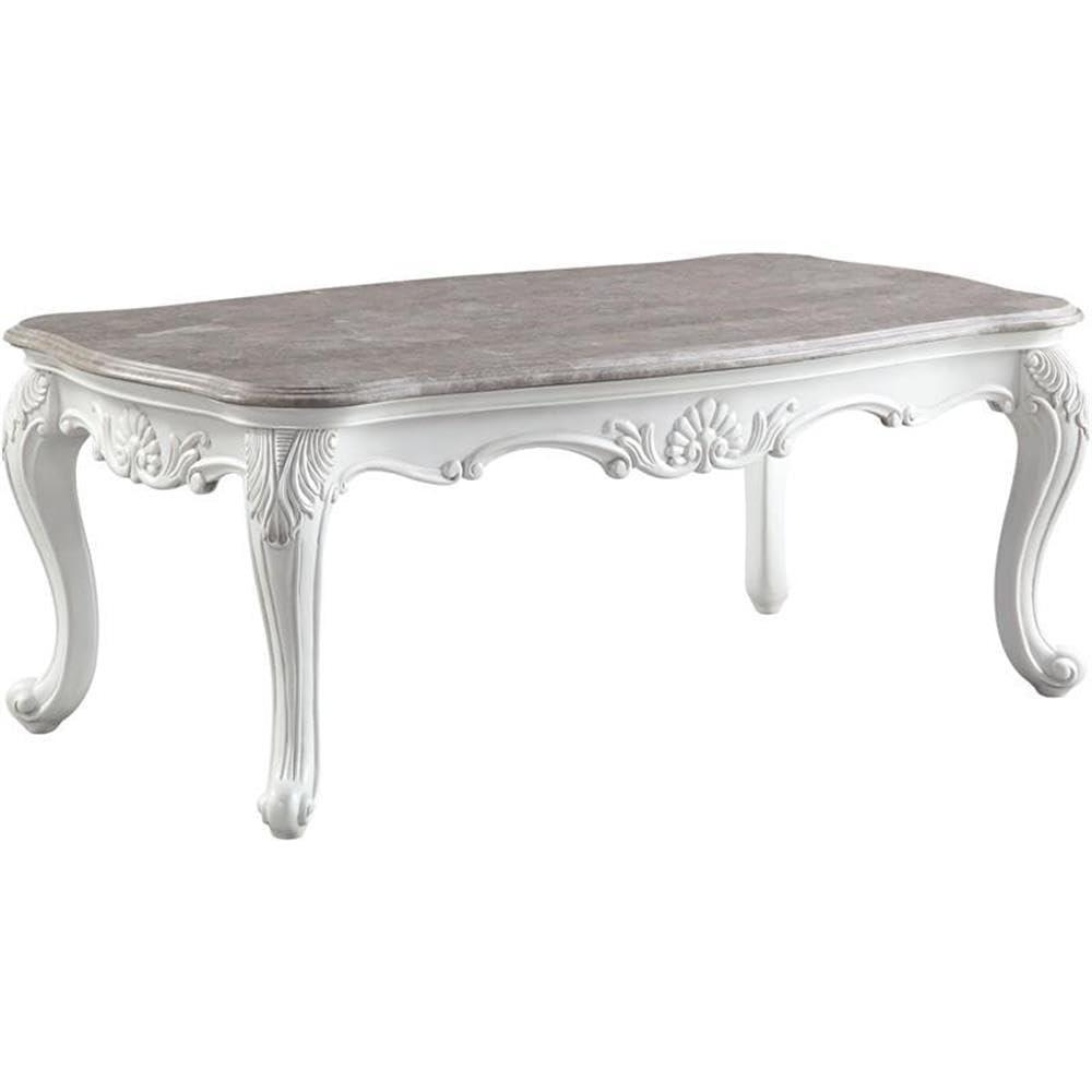 ACME Ciddrenar Coffee Table in Beige and White
