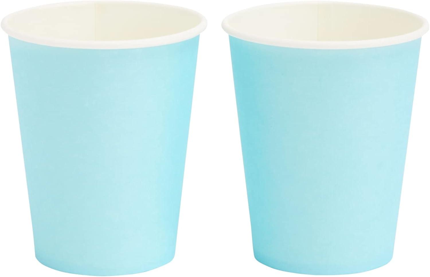 Juvale 72-Piece Light Blue Party Supplies, Paper Plates, Cups & Napkins for Baby Shower, Gender Reveal, Graduation, Serves 24