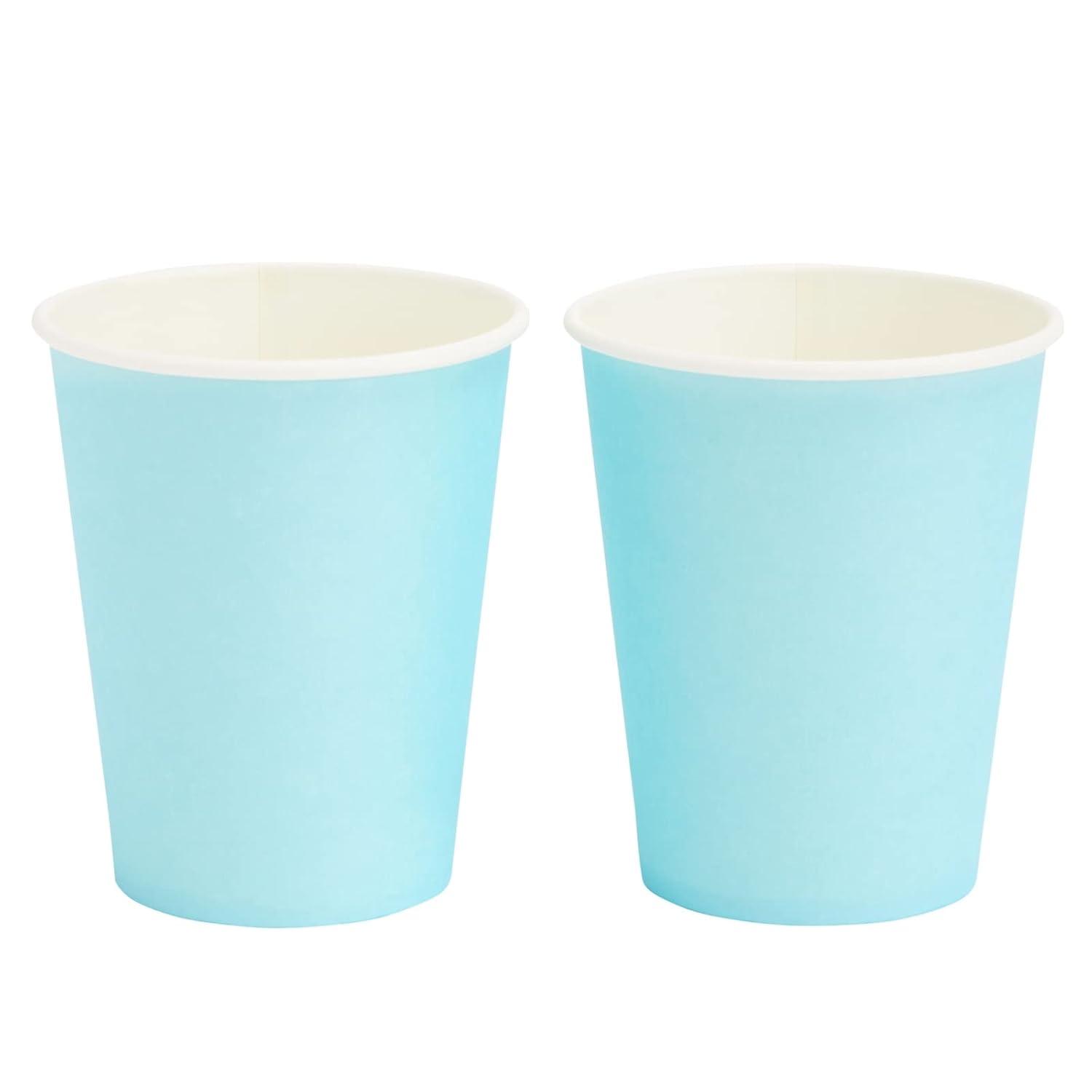 Juvale 72-Piece Light Blue Party Supplies, Paper Plates, Cups & Napkins for Baby Shower, Gender Reveal, Graduation, Serves 24