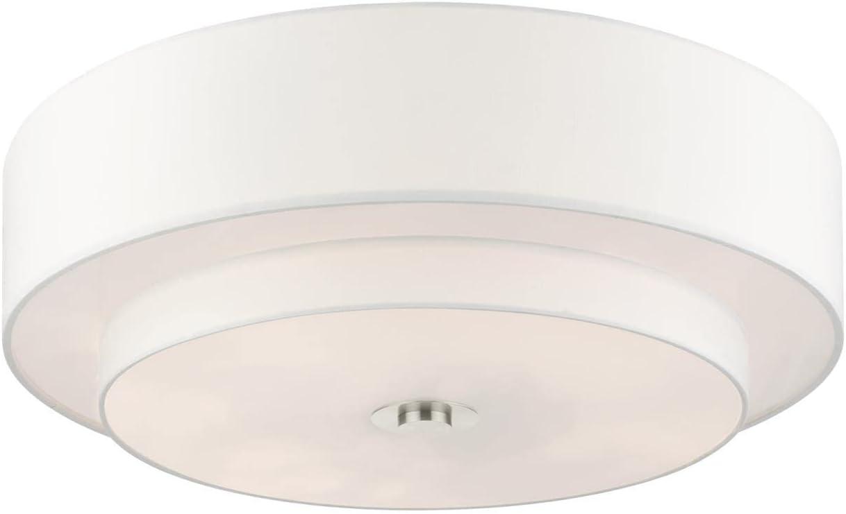 Livex Lighting - Meridian - 6 Light Semi-Flush Mount in Modern Style - 30 Inches