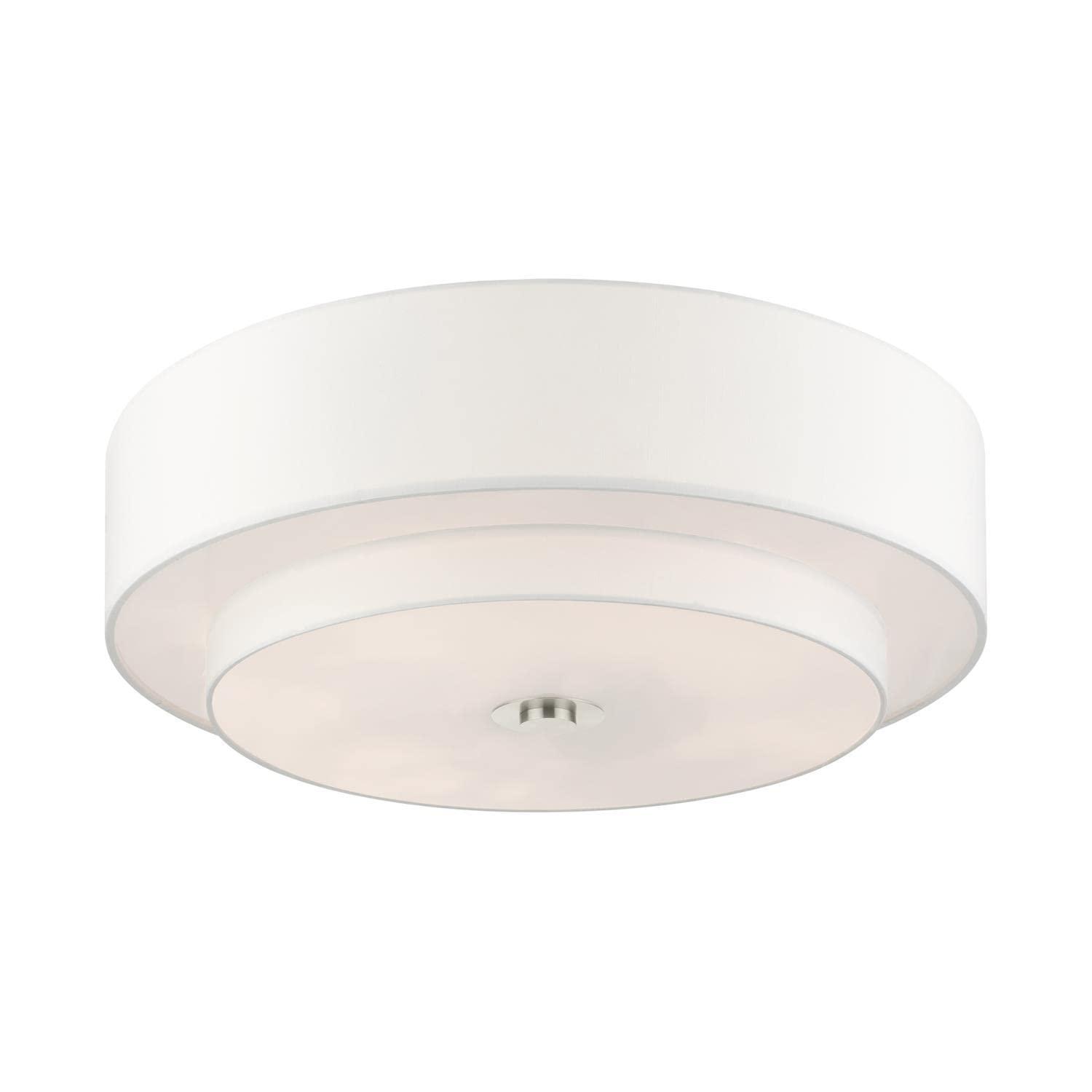 Livex Lighting Meridian 6 - Light Semi-Flush Mount in  Brushed Nickel