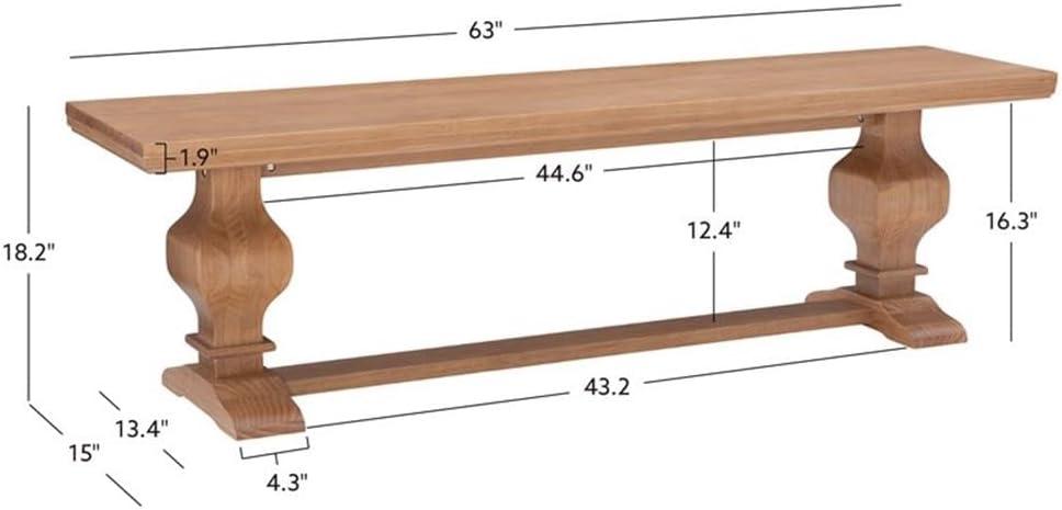 Strickler Solid Wood Bench