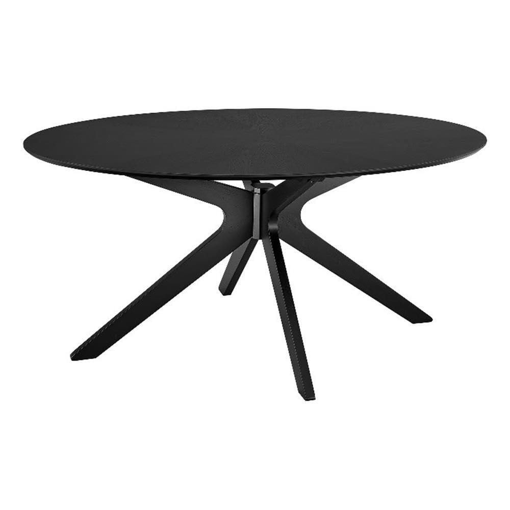 Modway Crossroads Oval Wood Dining Table In Black