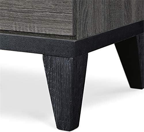 Sutton Micah Modern Side Table with 2-Drawers