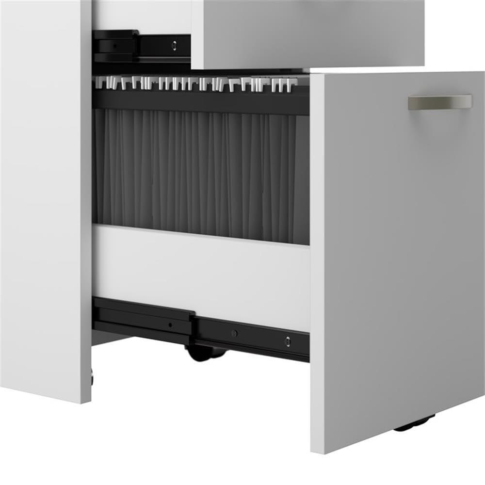 Bush Business Furniture Office in an Hour 65W L Shaped Cubicle Desk with Storage, Drawers, and Organizers