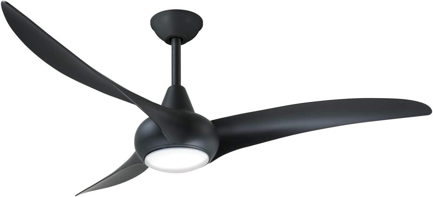 52" Wave 3 - Blade LED Propeller Ceiling Fan with Remote Control and Light Kit Included