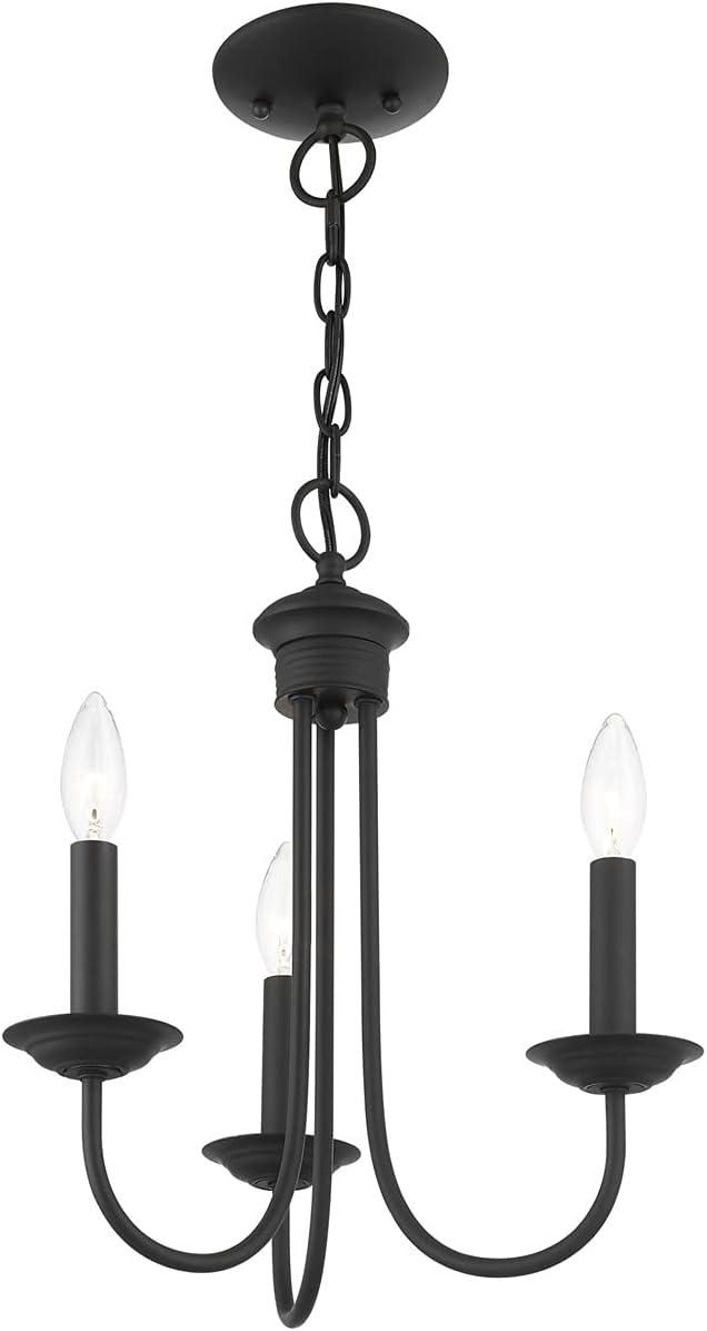 Livex Lighting Estate 3 - Light Chandelier in  Black